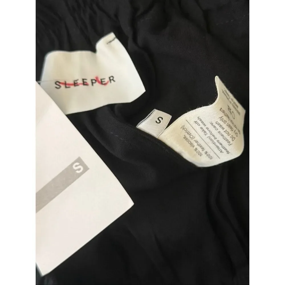 Sleeper Women's Feather-Trim Cuffs Pajama Pants SIZE S $250